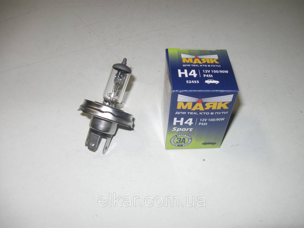 Лампа галогена АКГ12-100+90 Н4 Р45t (Маяк), фото 1