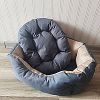 Лежак лежанка для собак и кошек со съемной двухсторонней подушкой, Спальные места для домашних животных сер XL
