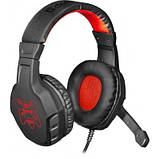 Ігрові накладні навушники Defender Cujo 2м (Чорно-червоні), фото 2