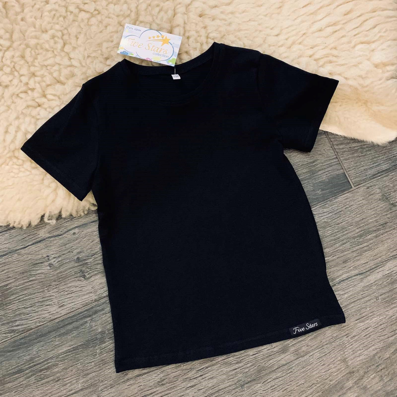 Дитяча футболка чорна Five Stars KD0460-116р