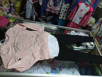 Школьный костюм для девочки Рубашка - туника лосины р. 128 134 128