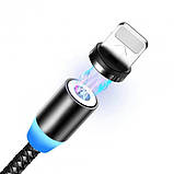 USB кабель Aspor 360 Pro Lightning magnetic- чорний, фото 3