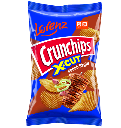 Чіпси Crunchips X-Cut зі смаком кебабу 75г TM Lorenz Польща
