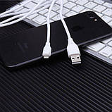USB кабель Aspor AC-06 Lightning 2.4A/1м- білий, фото 3