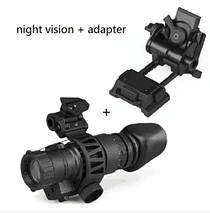 Тактичний монокуляр, Прилад нічного бачення Night Vision PVS-14 + адаптер на шолом L4G24, фото 4