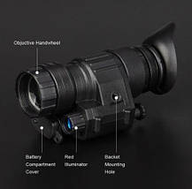 Тактичний монокуляр, Прилад нічного бачення Night Vision PVS-14 + адаптер на шолом L4G24, фото 6