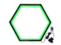 Светильник светодиодный настенный Шестиугольник LEDUA черный корпус 220В 30Вт (6х330) зеленый