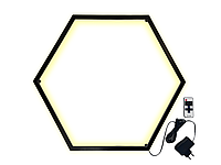 Светильник настенный светодиодный Шестиугольник LEDUA черный корпус 220В 30Вт (6х330) нейтральный белый