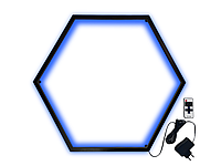 Светильник настенный светодиодный Шестиугольник LEDUA черный корпус 220В 30Вт (6х330) синий