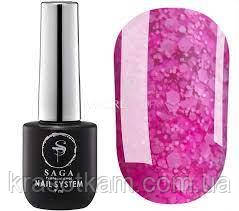 SAGA professional Гель-лак Мармелад 4 (насичений рожевий з пластівцями), 9 мл