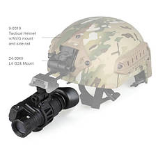 Прилад нічного бачення Night Vision PVS-14 4х із кріпленнями на шолом, фото 5