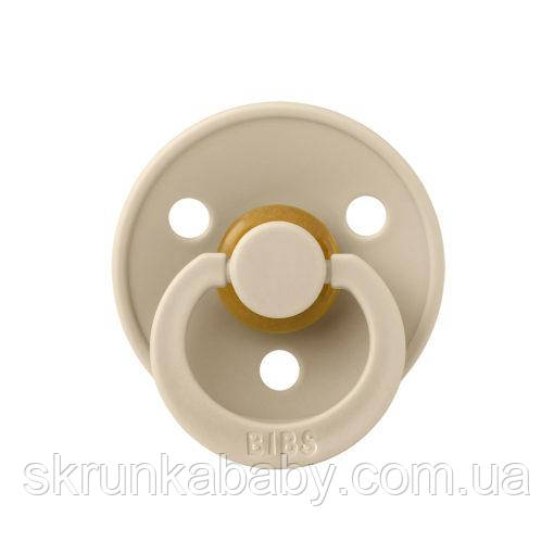 Соска пустушка BIBS Colour Latex Round (кругла) – Vanilla 6-18 міс