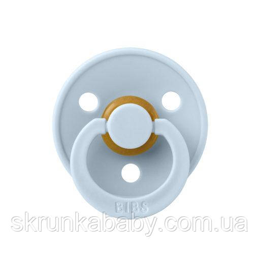Соска пустушка BIBS Colour Latex Round (кругла) – Baby Blue 0-6 міс
