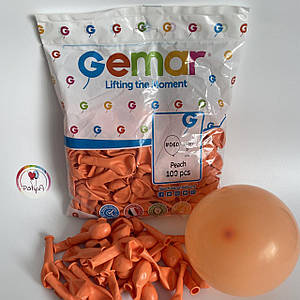 Повітряні кульки 5" PEACH упаковка 100 шт GEMAR