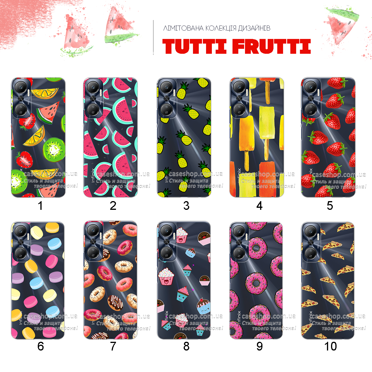 Ультратонкий прозорий чохол з малюнком для Infinix Hot 20 X682 (80 дизайнів), фото 1