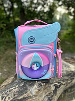Школьный каркасный рюкзак Единорог розовый