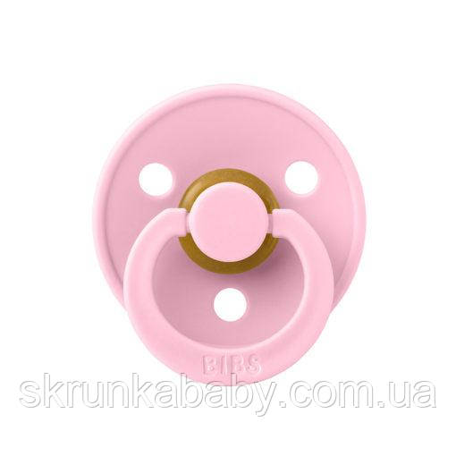 Соска пустушка BIBS Colour Latex Round (кругла) – Baby Pink 0-6 міс, фото 1