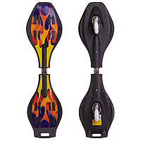 Скейтборд двоколісний RipStik ролерсерф Zelart SK-004S синій-жовтогарячий