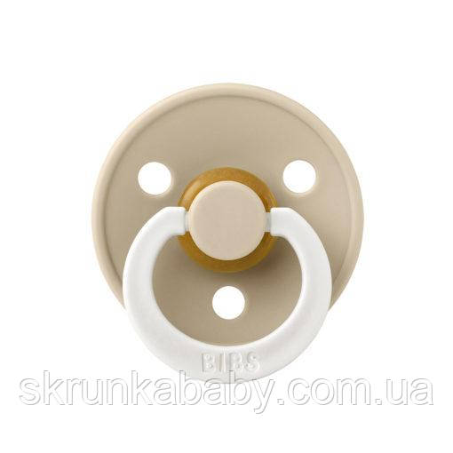 Соска пустушка BIBS Colour Latex Round (кругла) – Vanilla GLOW (світиться в темряві) 0-6 міс, фото 1