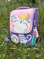 Школьный рюкзак Котик фиолет