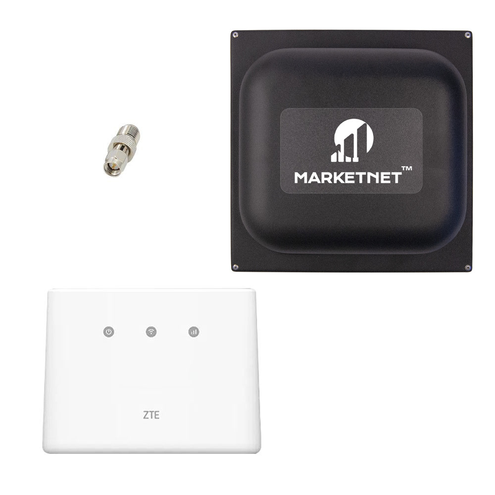 Комплект "4G LTE Wi-Fi роутер ZTE MF293N + Панельна 3G/4G/5G антена MARKETNET Square 18 dBi 824-960/1700-2700"
