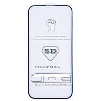 Защитное стекло 5D для Apple iPhone 14 Pro на весь экран (стекло 5д на айфон 14 про)