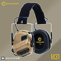 Активные тактические наушники The Earmor Hearing Protection M31 MOD3 Койот