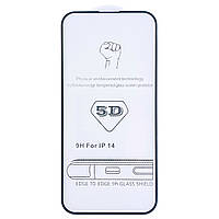 Защитное стекло 5D для Apple iPhone 14 на весь экран (стекло 5д на айфон 14)
