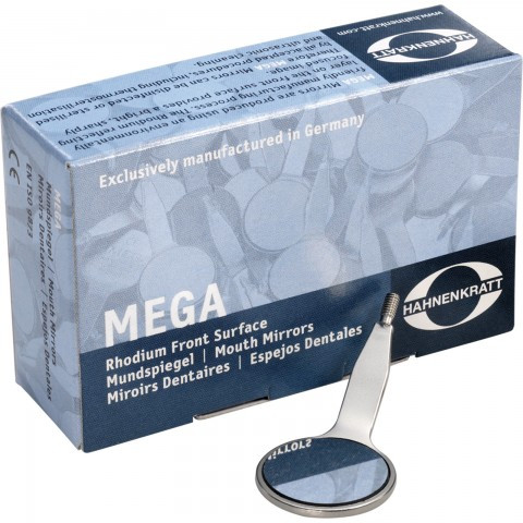 Стоматологічне дзеркало MEGA FS Rhodium плоске (розмір 22мм) Hahnenkratt