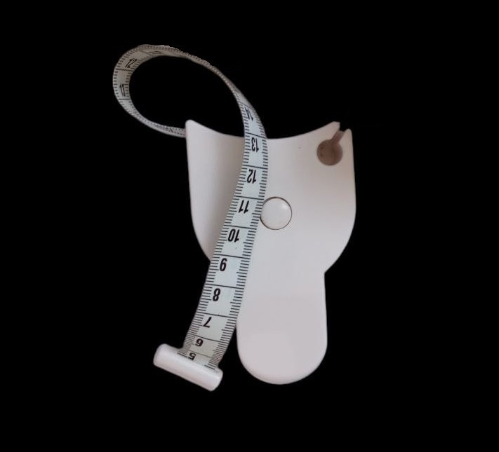 Рулетка для вимірювання обхвату талії, грудей, бедер, вимірювальна стрічка, сантиметр для тіла 150 см. Повністю біла