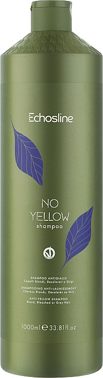 Антижовтий шампунь для волосся Echosline No Yellow Shampoo 1000 мл (Оригінал)