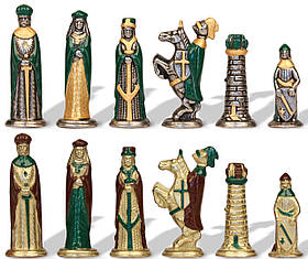 Шахові фігури від Italfama "Medioevale" матеріал цинк, латунь, нікель
