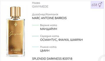 Концентрат SPLENDID DARKNESS 100гр ( Альтернатива Marc Antoine Barrois Ganymede)