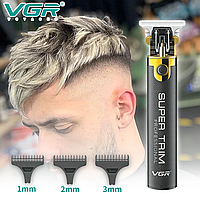Профессиональная беспроводная машинка для стрижки волос USB с насадками VGR V-082 FRF74G