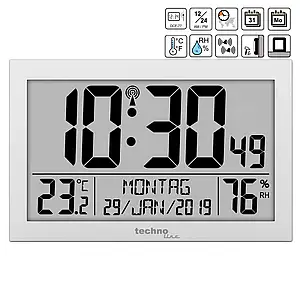 Електронний настінний годинник Technoline WS8016 (Silver)