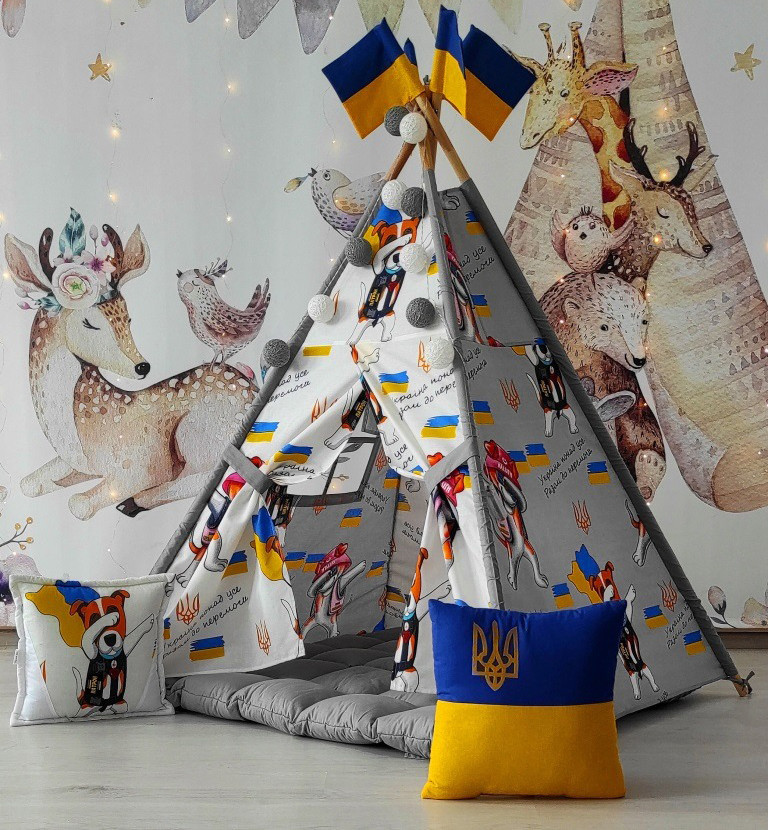 Дитячий вігвам Bon Bon "Пес Патрон", дитячий намет для дитини, вігвам на товстому матраці