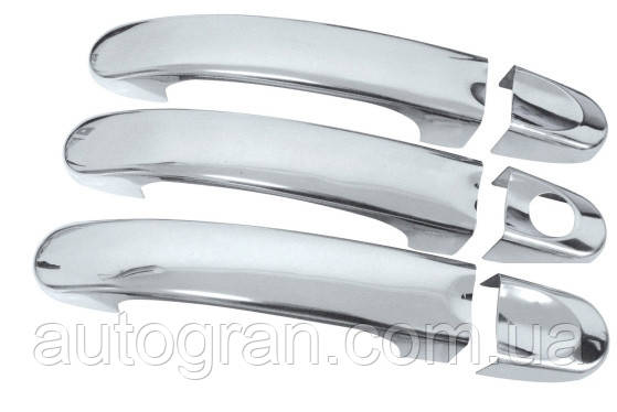 Накладки на ручки хром Volkswagen T5 2003-3шт, фото 1