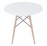 Стіл круглий білий Leobert Todi 80 для кухні їдальні B_1015, фото 3