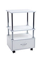 Косметологічна візок перукарня з ящиком і 2 полицями / столик майстра B_0983