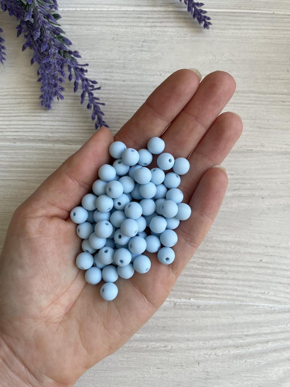 Бусини " Зефірні " 8 мм, голубі 500 грам