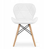 Стіл обідній + 4 стільці JUMI-4 WHITE для кухні вітальні їдальні B_1032, фото 3