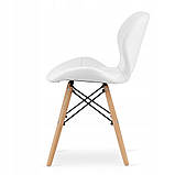 Стіл обідній + 4 стільці JUMI-4 WHITE для кухні вітальні їдальні B_1032, фото 6