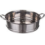 Каструля мантышница пароварка А-Плюс 0379 Нержавіюча сталь діаметр 28 см B_1168, фото 5