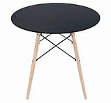 Стіл круглий білий Leobert Todi 80 для кухні їдальні Чорний B_1015, фото 2