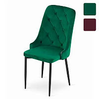 Кресло велюровое для персонала Leobert Capri офисное кресло для переговорной стул для дома Зеленый B_1021