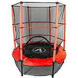 Батут дитячий Atleto 140 см із захисною сіткою для дітей спортивний вуличний для будинку Червоний B_2119, фото 2