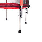 Батут дитячий Atleto 140 см із захисною сіткою для дітей спортивний вуличний для будинку Червоний B_2119, фото 4