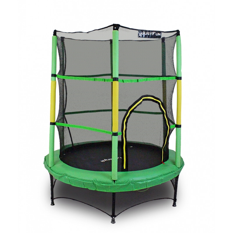 Батут детский Just Fun 140см Green спортивный с защитной сеткой для детей B_1037