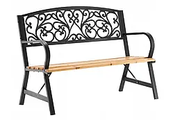 Лава садова GardenLine MEB2934 вулична паркова лавочка зі спинкою для дачі саду парку B_1646