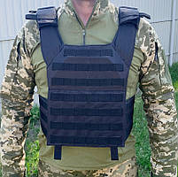 Плитоноска Бронежилет Novator PL-3 Black Oxford Жилет тактична розвантажувальна система MOLLE B_1404